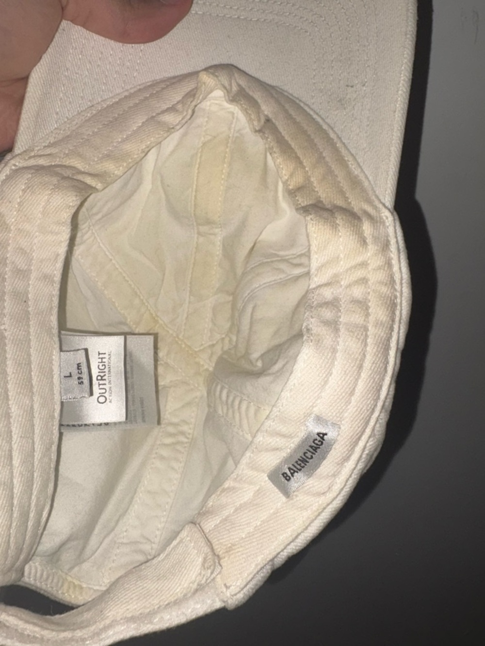 Balenciaga Pride White Cap with Black Icon Embroidery - Picture 5 of 5